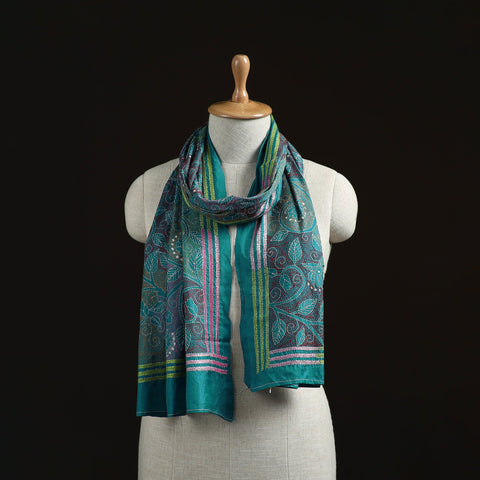 Bengal kantha hand embroidered handloom bangalore silk