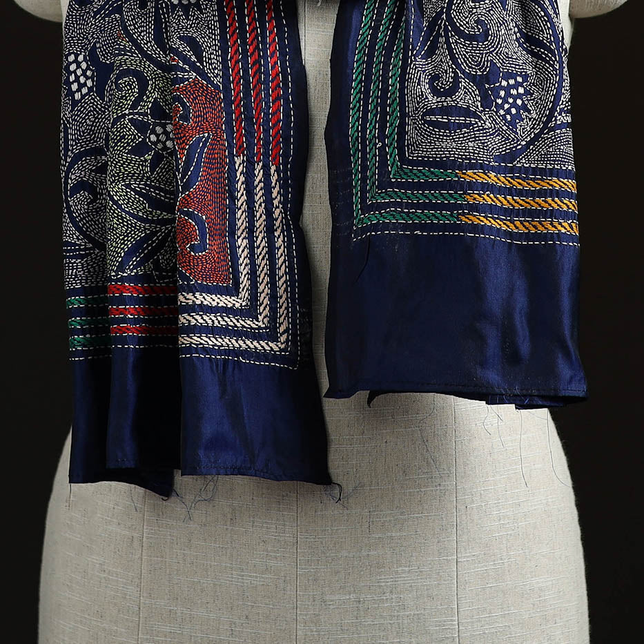 Bengal kantha hand embroidered handloom bangalore silk