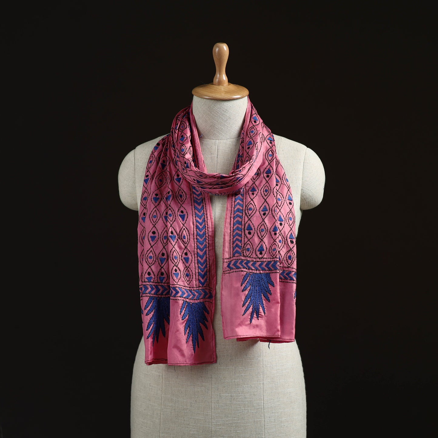 Bengal kantha hand embroidered handloom bangalore silk