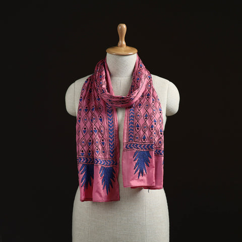 Bengal kantha hand embroidered handloom bangalore silk