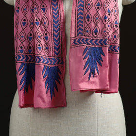 Bengal kantha hand embroidered handloom bangalore silk