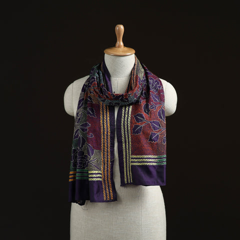 Bengal kantha hand embroidered handloom bangalore silk
