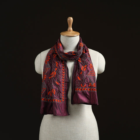Bengal kantha hand embroidered handloom bangalore silk