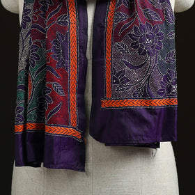 Bengal kantha hand embroidered handloom bangalore silk