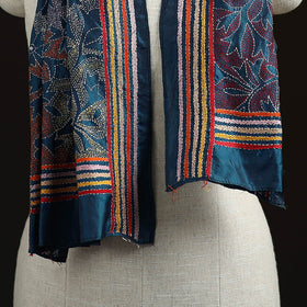 Bengal kantha hand embroidered handloom bangalore silk