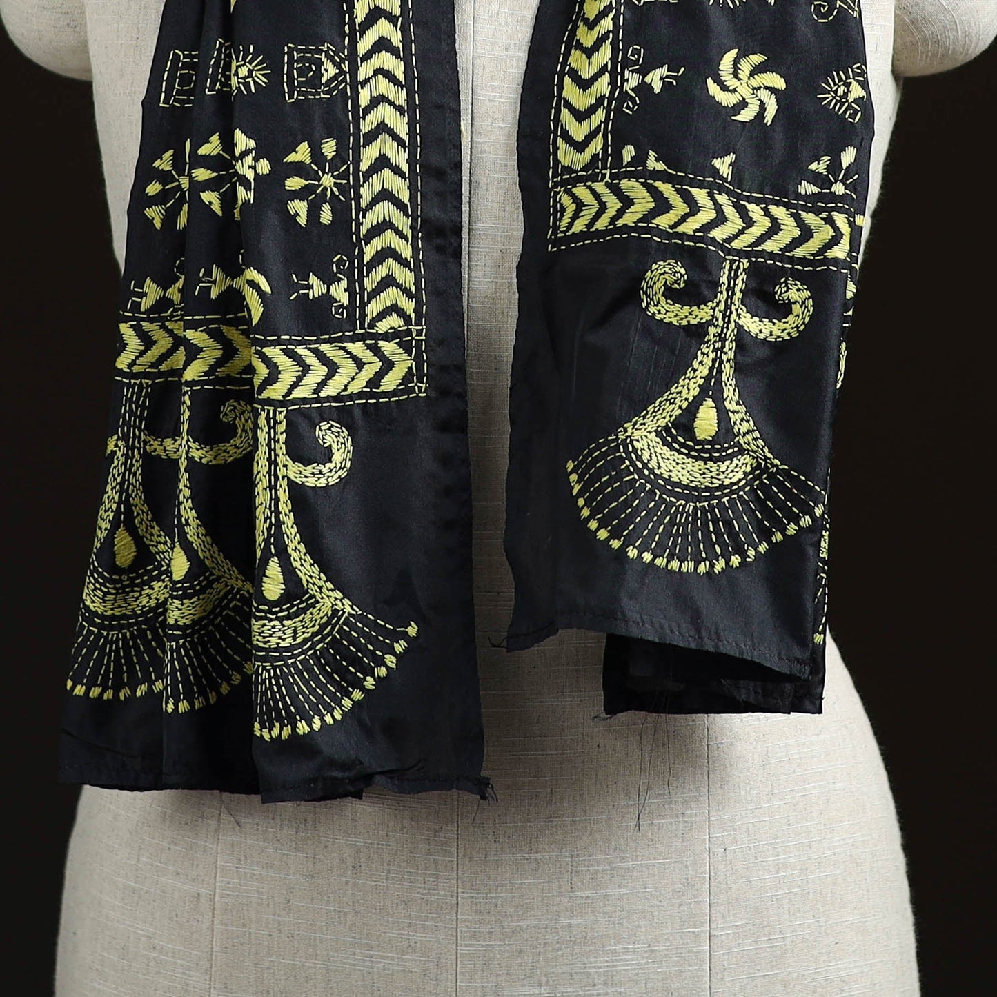 Bengal kantha hand embroidered handloom bangalore silk