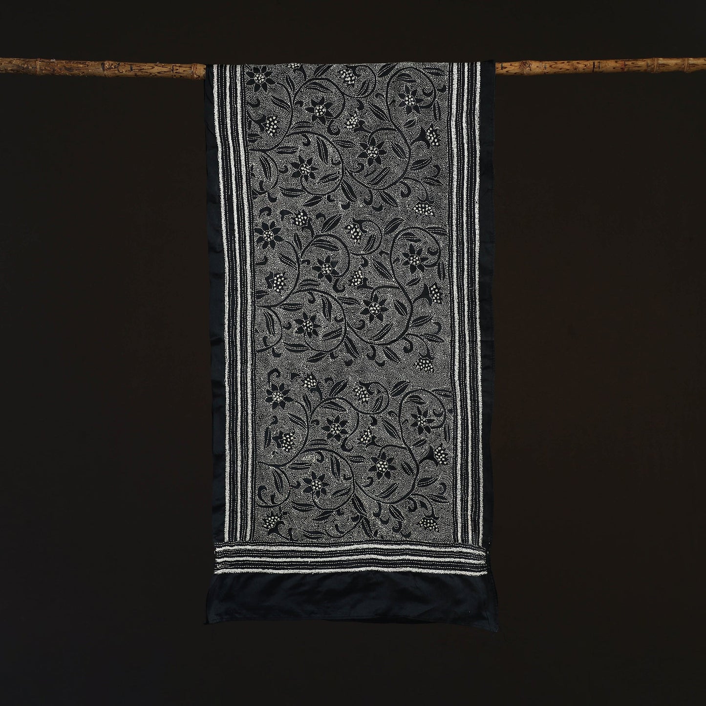 Bengal kantha hand embroidered handloom bangalore silk