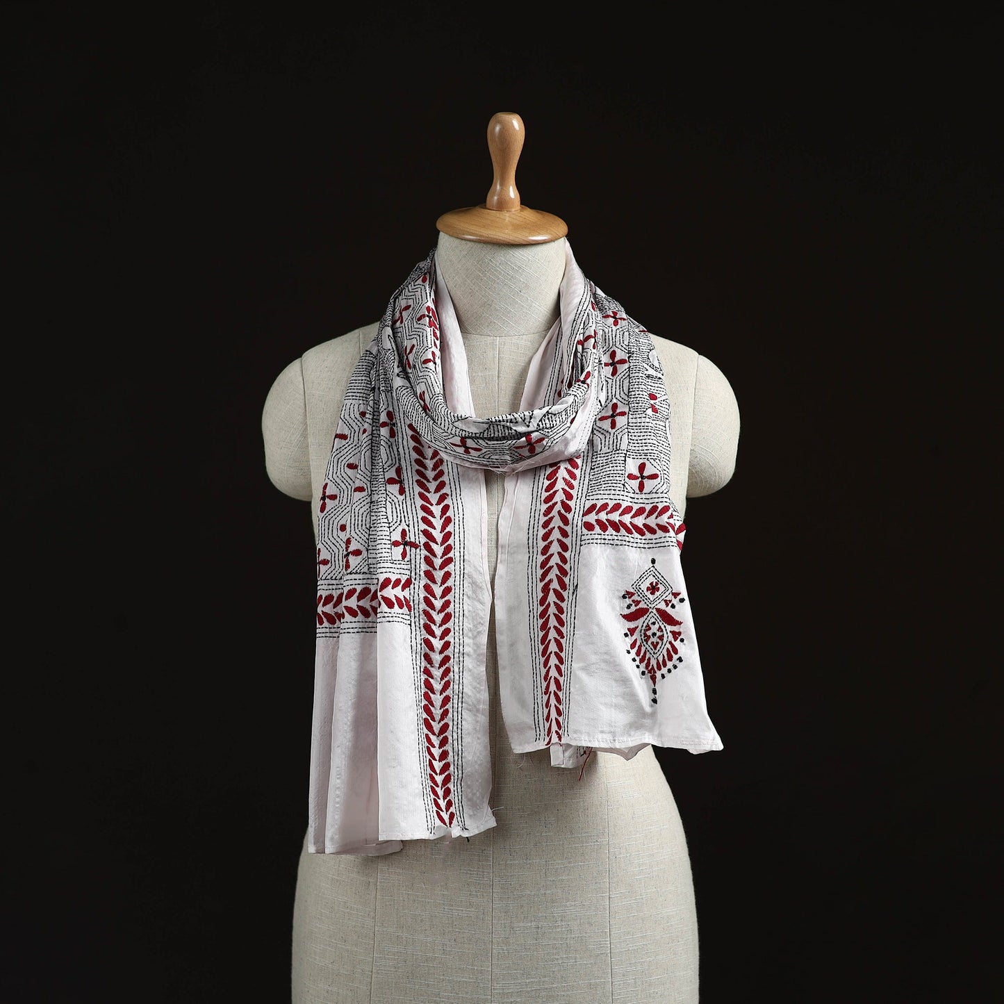 Bengal kantha hand embroidered handloom bangalore silk