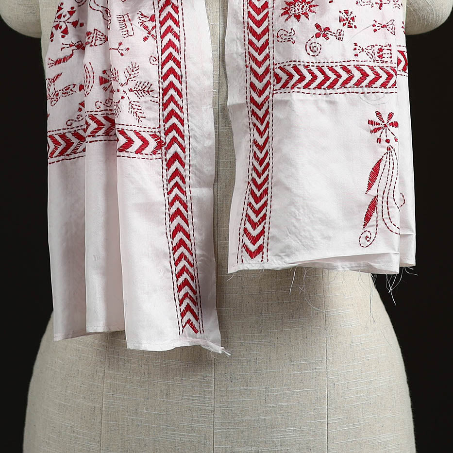 Bengal kantha hand embroidered handloom bangalore silk