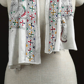 Bengal kantha hand embroidered handloom bangalore silk