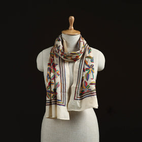 Bengal kantha hand embroidered handloom tussar silk stole