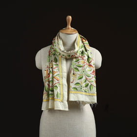 Bengal kantha hand embroidered handloom tussar silk stole