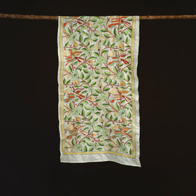 Bengal kantha hand embroidered handloom tussar silk stole