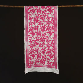 Bengal kantha hand embroidered handloom tussar silk stole