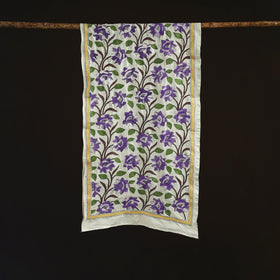 Bengal kantha hand embroidered handloom tussar silk stole