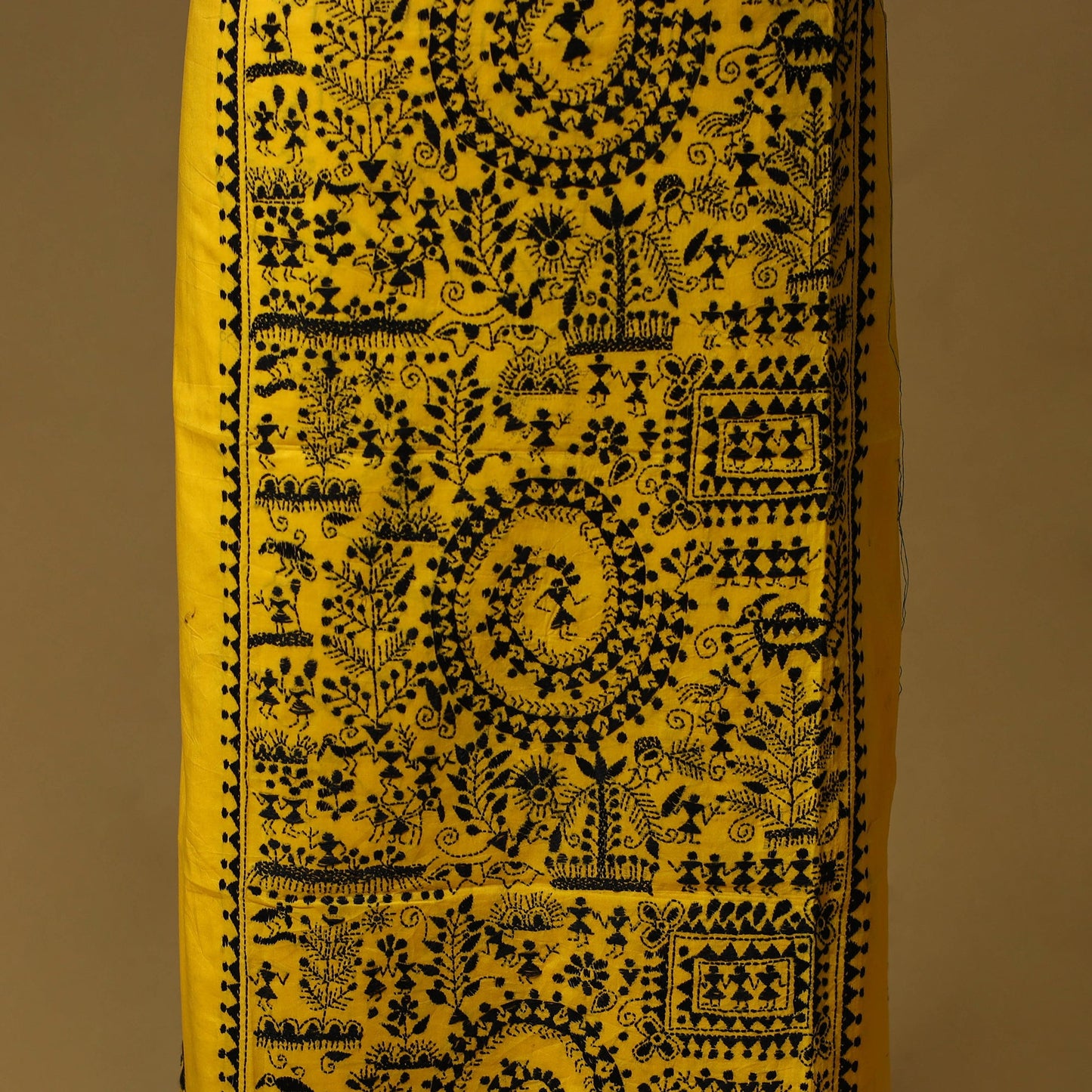 Bengal kantha hand embroidered unstitched kurta material