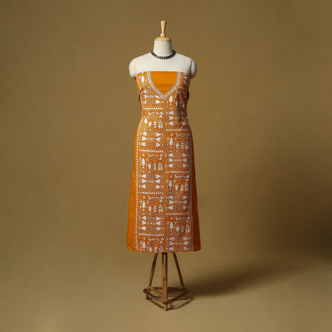 Bengal kantha hand embroidered unstitched kurta material