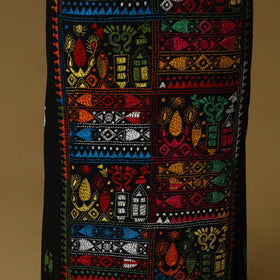 Bengal kantha hand embroidered unstitched kurta material