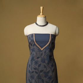 Bengal kantha hand embroidered unstitched kurta material