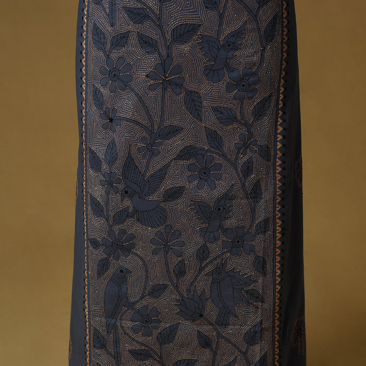 Bengal kantha hand embroidered unstitched kurta material