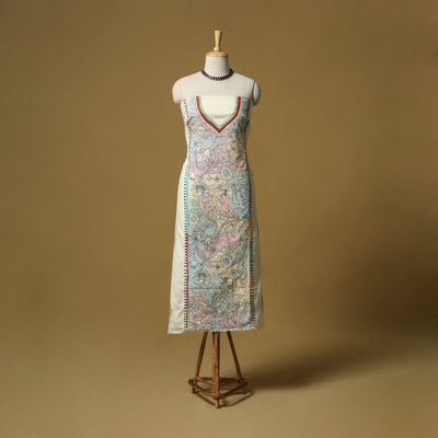 Bengal kantha hand embroidered unstitched kurta material