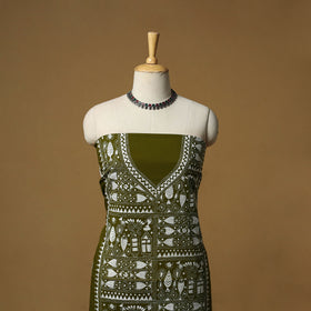 Bengal kantha hand embroidered unstitched kurta material