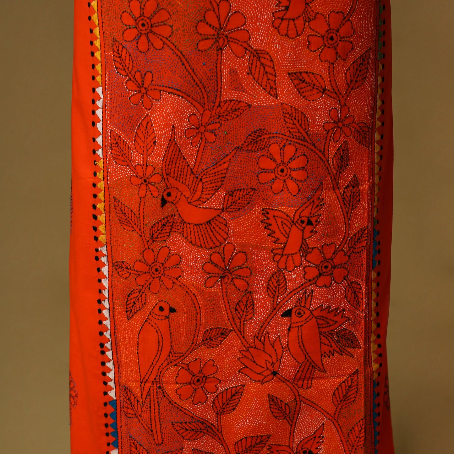 Bengal kantha hand embroidered unstitched kurta material