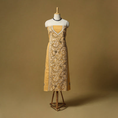 Bengal kantha hand embroidered unstitched kurta material