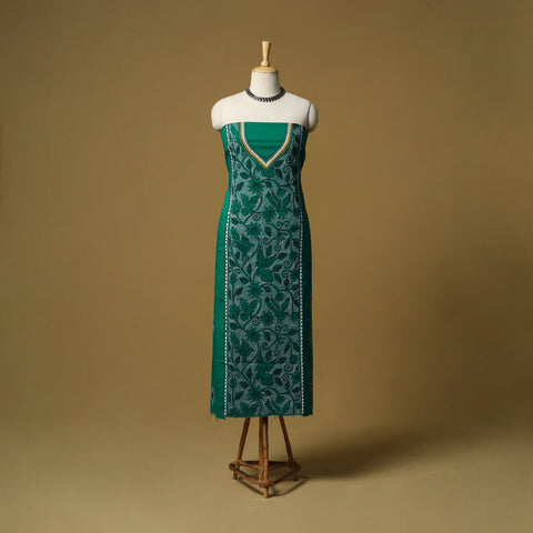 Bengal kantha hand embroidered unstitched kurta material