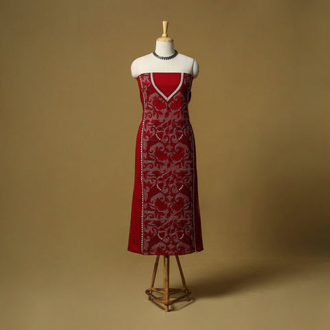 Bengal kantha hand embroidered unstitched kurta material