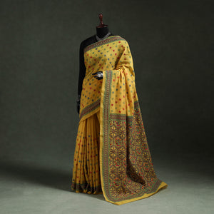 Bengal kantha hand embroidery silk cotton chapa work saree