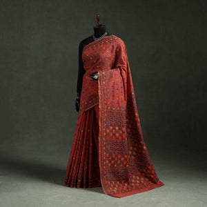 Bengal kantha hand embroidery silk cotton chapa work saree