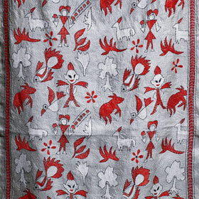  Bengal Kantha Hand Embroidery Tussar Silk Wall Hanging 21 