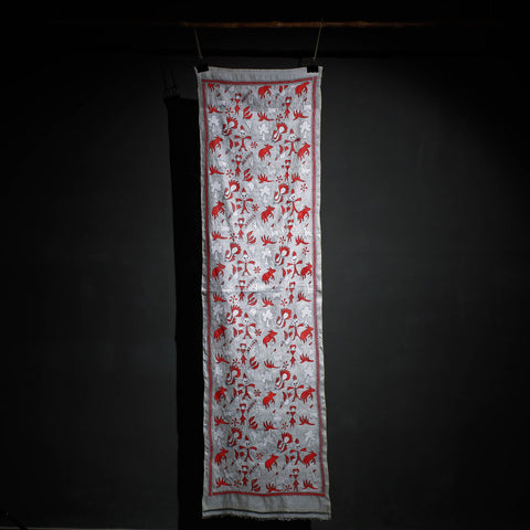  Bengal Kantha Hand Embroidery Tussar Silk Wall Hanging 21 