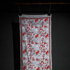  Bengal Kantha Hand Embroidery Tussar Silk Wall Hanging 21 