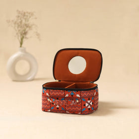 Bengal kantha work handcrafted jewellery box with mirror 14