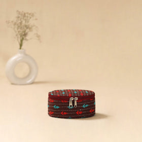 Bengal kantha work handcrafted oval jewellery box