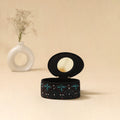 Bengal kantha work handcrafted oval jewellery box