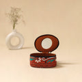 Bengal kantha work handcrafted oval jewellery box