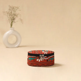 Bengal kantha work handcrafted oval jewellery box