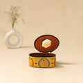 Bengal kantha work handcrafted oval jewellery box