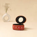 Bengal kantha work handcrafted oval jewellery box