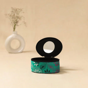 Bengal kantha work handcrafted oval jewellery box