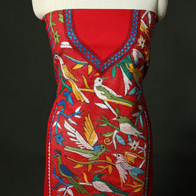 Bengal nakshi kantha hand embroidered cotton unstitched