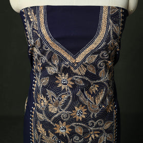 Bengal nakshi kantha hand embroidered cotton unstitched