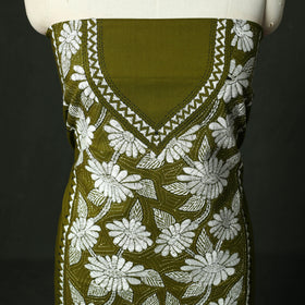 Bengal nakshi kantha hand embroidered cotton unstitched