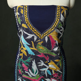 Bengal nakshi kantha hand embroidered cotton unstitched