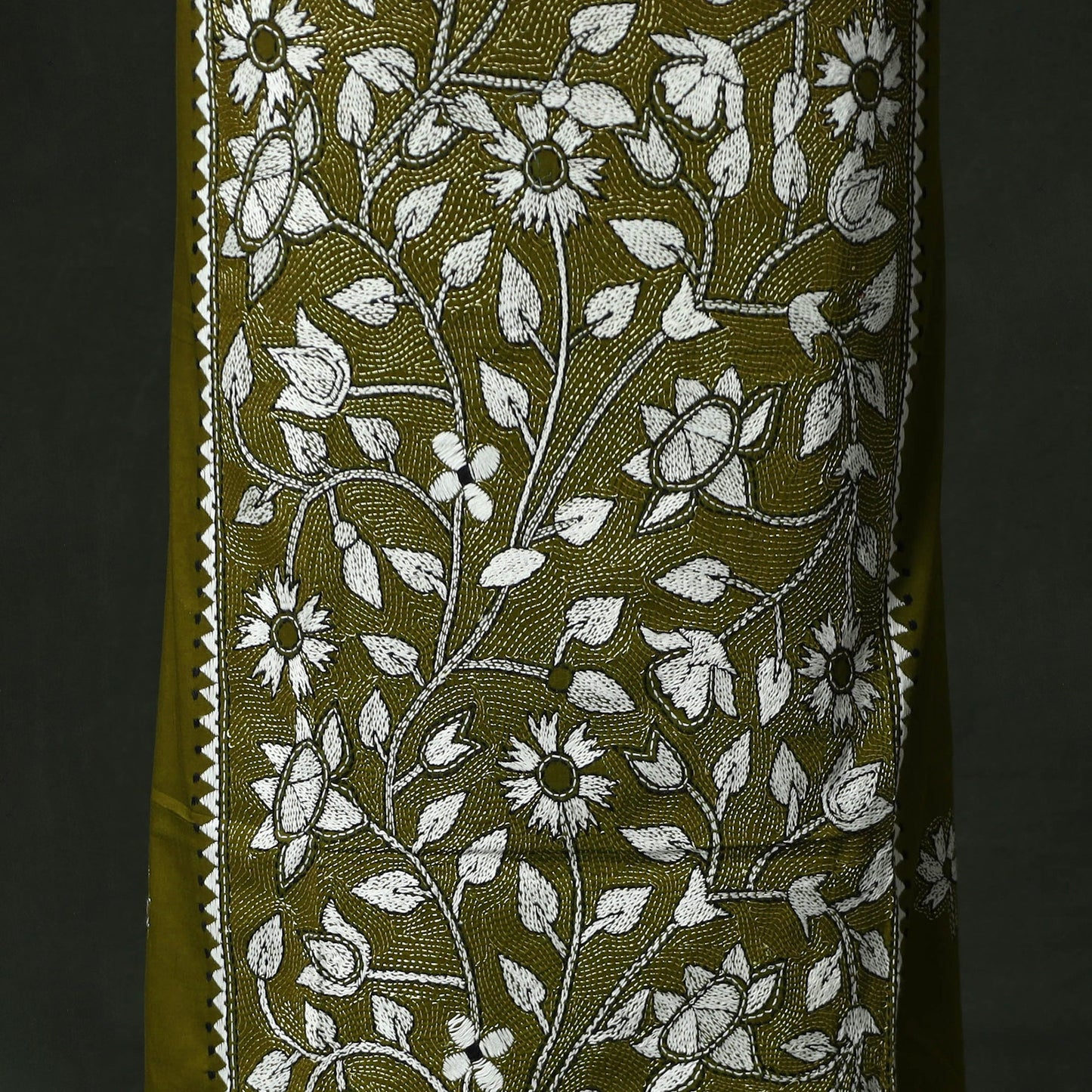 Bengal nakshi kantha hand embroidered cotton unstitched