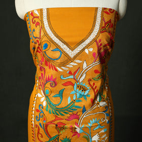 Bengal nakshi kantha hand embroidered cotton unstitched