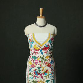 Bengal nakshi kantha hand embroidered cotton unstitched